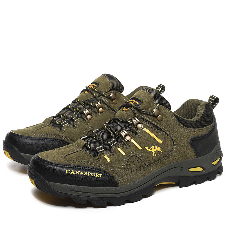 Men's Suede Waterproof Hiking Shoes – Wide Fit, Breathable, High-Traction Outsole
