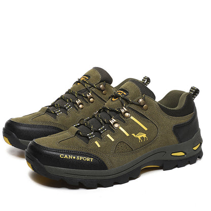 Men's Suede Waterproof Hiking Shoes – Wide Fit, Breathable, High-Traction Outsole