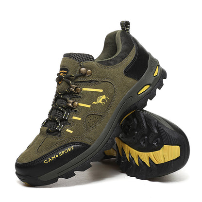 Men's Suede Waterproof Hiking Shoes – Wide Fit, Breathable, High-Traction Outsole