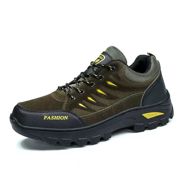 Men‘s Combat Boots Waterproof Non-Slip Hiking Boots Anti-Puncture Anti-Sprain Work Boots