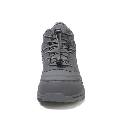 Men’s Fur Lined Winter Work Boots, Non-Slip Insulated Hiking Ankle Boots