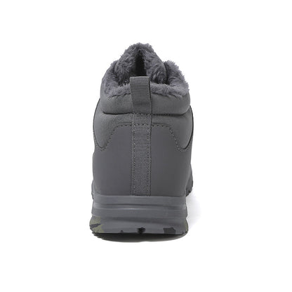 Men’s Fur Lined Winter Work Boots, Non-Slip Insulated Hiking Ankle Boots