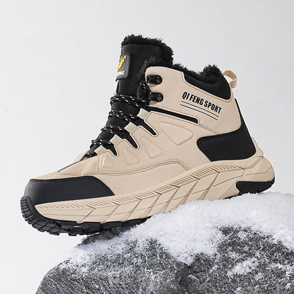 Men's Waterproof Hiking Boots - Breathable Quick-Dry Upper,Mountain Trekking & Outdoor Adventures | All-Terrain Grip & Abrasion-Proof
