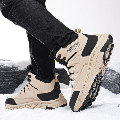 Men's Waterproof Hiking Boots - Breathable Quick-Dry Upper,Mountain Trekking & Outdoor Adventures | All-Terrain Grip & Abrasion-Proof
