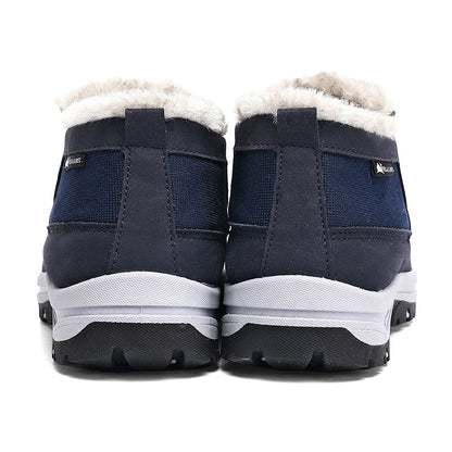 Men’s Warm Slip-On Winter Ankle Boots – Water-Repellent Upper, Windproof, Non-Slip Rubber Sole