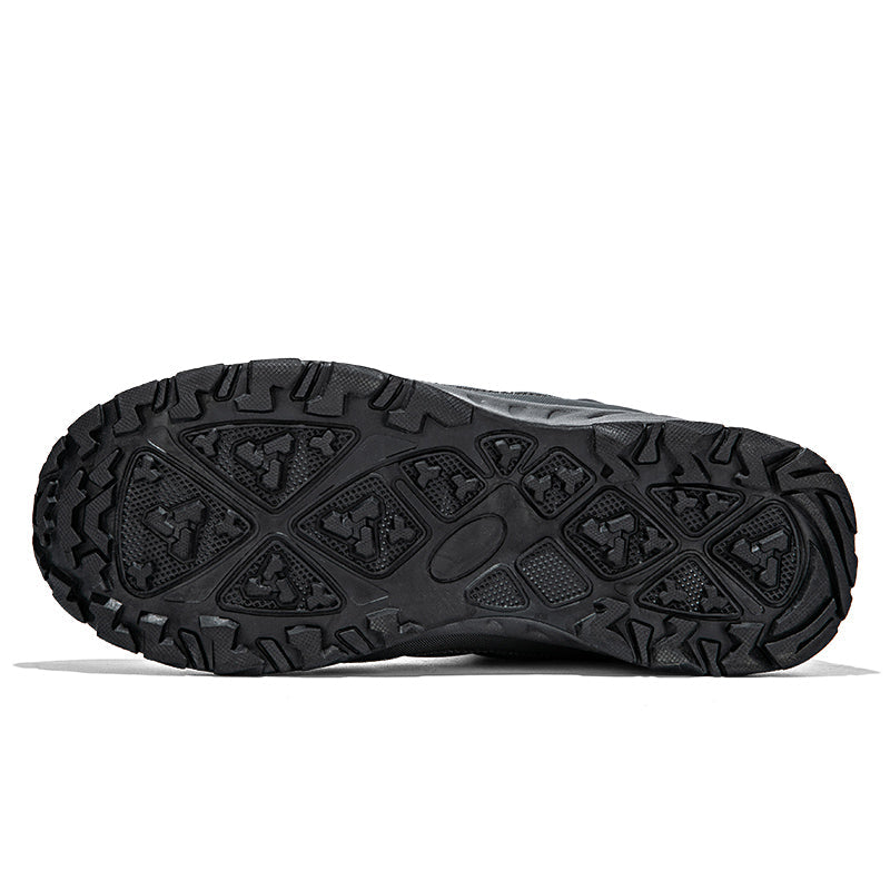 Men’s Hiking Boots – Warm Plush Lining, Non-Slip Traction, Wide Toe, Arch & Ankle Support, Windproof, Waterproof