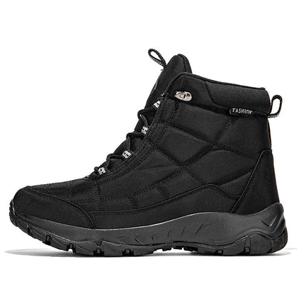 Men’s Hiking Boots – Warm Plush Lining, Non-Slip Traction, Wide Toe, Arch & Ankle Support, Windproof, Waterproof