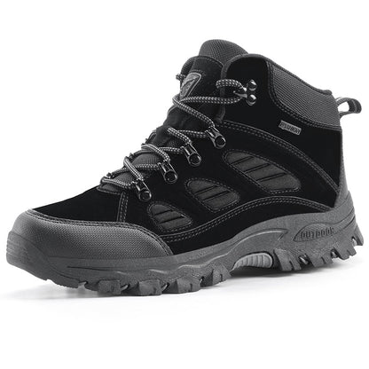 Men's Orthopedic Hiking Boots - Safe and Comfortable Work Boots - Waterproof, Slip-resistant, Impact-resistant, and Puncture-resistant - Wide Toe, Arch Support, and Ankle Support - Money-back Guarantee if ineffective.