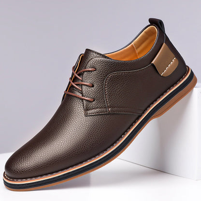 Men’s Leather Derby Shoes, Lightweight Lace-Up Work & Walking