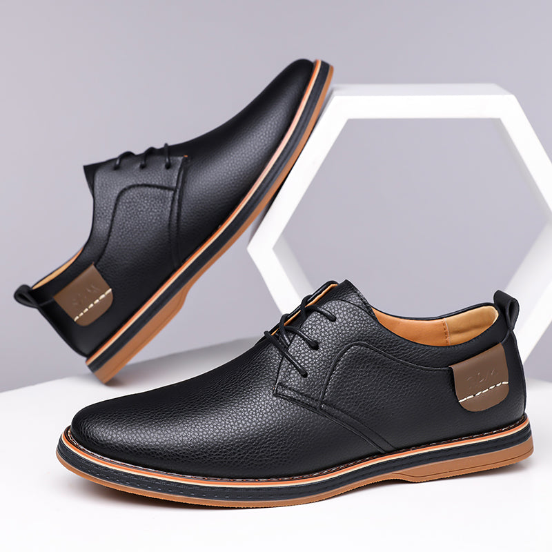 Men’s Leather Derby Shoes, Lightweight Lace-Up Work & Walking