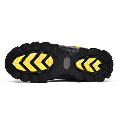 Men's Orthopedic Walking Shoes - Built-In Arch Support; Waterproof Leather Upper; Wide Toe; Non-Slip; Anti-Wear; Comfortable