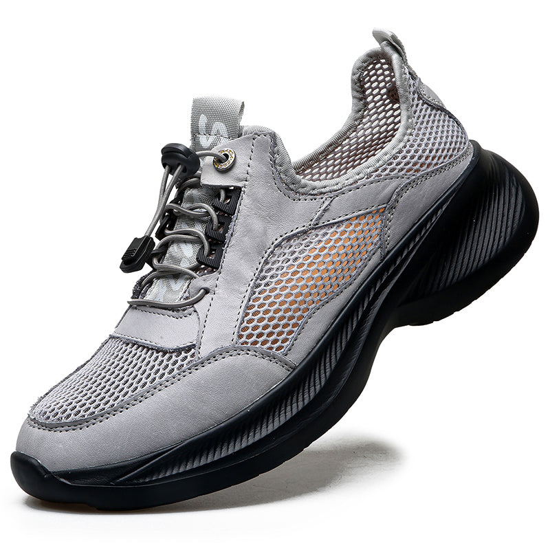 Men's Orthopedic Walking Boots - Built-In Arch Support; Waterproof Leather Upper; Wide Toe; Non-Slip; Ankle Support; Scratch&Smash&Puncture Resistant; Comfortable Hiking Boots