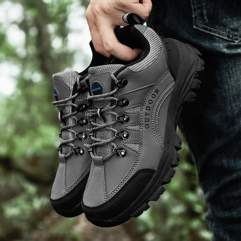 Men's Orthopedic Arch Support Wide Toe Lightweight Hiking Shoes Waterproof Non-slip Scratch-Resistant Work Shoes, Ideal For Hike All Day with Comfort and Zero Fatigue