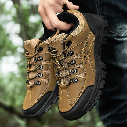 Men's Orthopedic Arch Support Wide Toe Lightweight Hiking Shoes Waterproof Non-slip Scratch-Resistant Work Shoes, Ideal For Hike All Day with Comfort and Zero Fatigue