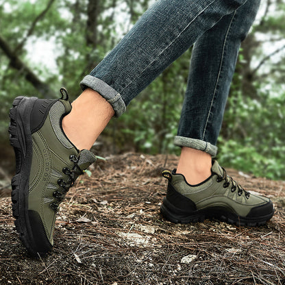 Men's Orthopedic Arch Support Wide Toe Lightweight Hiking Shoes Waterproof Non-slip Scratch-Resistant Work Shoes, Ideal For Hike All Day with Comfort and Zero Fatigue