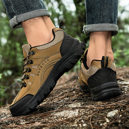 Men's Orthopedic Arch Support Wide Toe Lightweight Hiking Shoes Waterproof Non-slip Scratch-Resistant Work Shoes, Ideal For Hike All Day with Comfort and Zero Fatigue