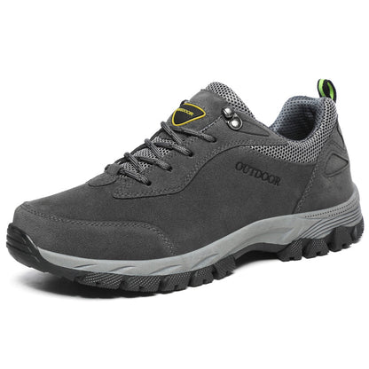 Men's Orthopedic Outdoor Work Boots - Built-In Arch Support; Waterproof Leather Upper; Wide Toe; Non-Slip; Ankle Support; Scratch&Smash&Puncture Resistant; Perfect For Hiking, Travel, Walk and Work.