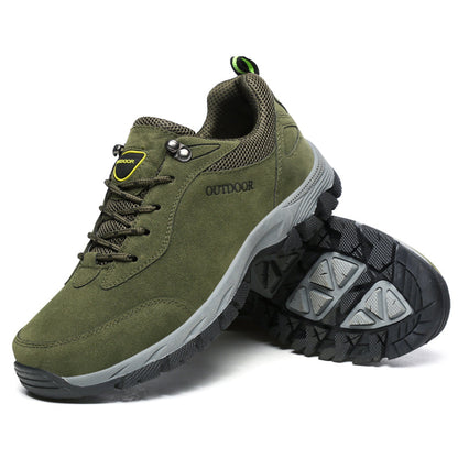 Men's Orthopedic Outdoor Work Boots - Built-In Arch Support; Waterproof Leather Upper; Wide Toe; Non-Slip; Ankle Support; Scratch&Smash&Puncture Resistant; Perfect For Hiking, Travel, Walk and Work.