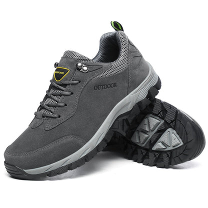 Men's Orthopedic Outdoor Work Boots - Built-In Arch Support; Waterproof Leather Upper; Wide Toe; Non-Slip; Ankle Support; Scratch&Smash&Puncture Resistant; Perfect For Hiking, Travel, Walk and Work.