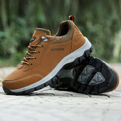 Men's Orthopedic Outdoor Work Boots - Built-In Arch Support; Waterproof Leather Upper; Wide Toe; Non-Slip; Ankle Support; Scratch&Smash&Puncture Resistant; Perfect For Hiking, Travel, Walk and Work.