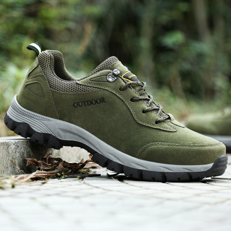 Men's Orthopedic Outdoor Work Boots - Built-In Arch Support; Waterproof Leather Upper; Wide Toe; Non-Slip; Ankle Support; Scratch&Smash&Puncture Resistant; Perfect For Hiking, Travel, Walk and Work.