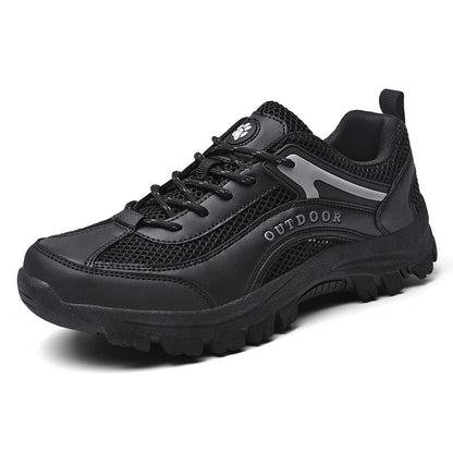 Men's Mesh Hiking Shoes - Lace-Up, Enhanced Support, Wide Toe Box with Arch Support