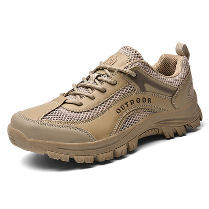 Men's Mesh Hiking Shoes - Lace-Up, Enhanced Support, Wide Toe Box with Arch Support