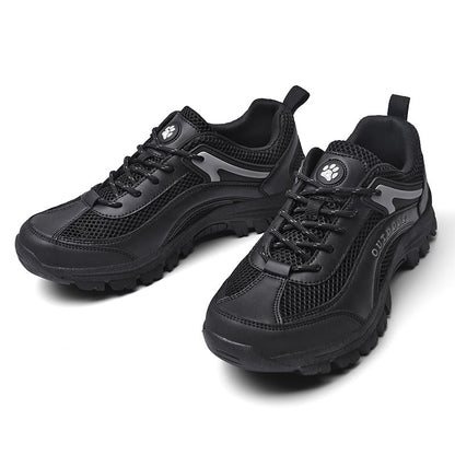 Men's Mesh Hiking Shoes - Lace-Up, Enhanced Support, Wide Toe Box with Arch Support