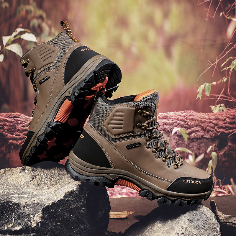 Men’s Waterproof Work & Hiking Boots – Wide Toe Box, Arch Support, Non-Slip Durable Sole, Built for All-Day Comfort