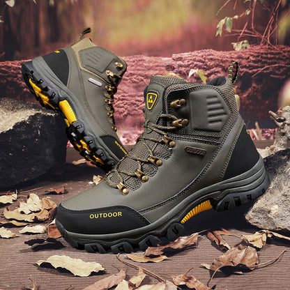 Men’s Waterproof Work & Hiking Boots – Wide Toe Box, Arch Support, Non-Slip Durable Sole, Built for All-Day Comfort
