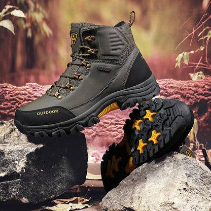 Men’s Waterproof Work & Hiking Boots – Wide Toe Box, Arch Support, Non-Slip Durable Sole, Built for All-Day Comfort