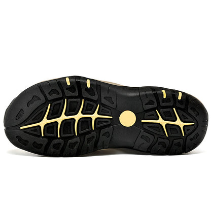 Men's Mixed Material Sandals - Lace-Up, Maximum Support, Wide Toe Box with Arch Support