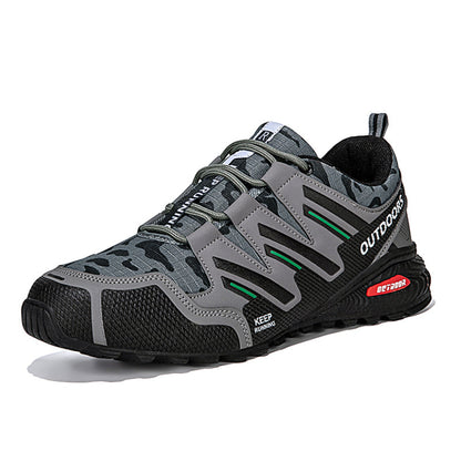 Men's Mesh Hiking Shoes - Lace-Up, Waterproof, Wide Toe Box with Arch Support
