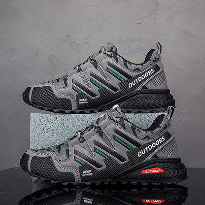 Men's Mesh Hiking Shoes - Lace-Up, Waterproof, Wide Toe Box with Arch Support