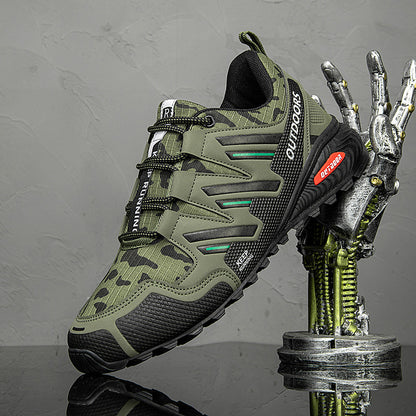 Men's Mesh Hiking Shoes - Lace-Up, Waterproof, Wide Toe Box with Arch Support