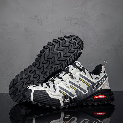 Men's Mesh Hiking Shoes - Lace-Up, Waterproof, Wide Toe Box with Arch Support