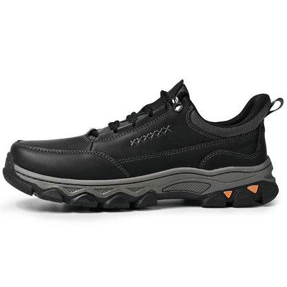 Men's Genuine Leather Casual Boots - Lace-Up, Maximum Support, Wide Toe Box with Arch Support