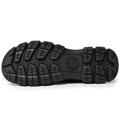 Men's Genuine Leather Casual Boots - Lace-Up, Maximum Support, Wide Toe Box with Arch Support