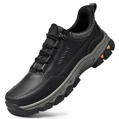 Men's Genuine Leather Casual Boots - Lace-Up, Maximum Support, Wide Toe Box with Arch Support