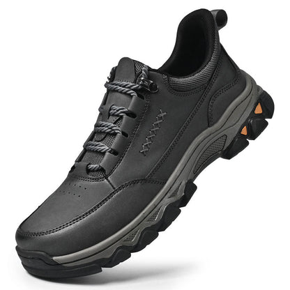 Men's Genuine Leather Casual Boots - Lace-Up, Maximum Support, Wide Toe Box with Arch Support