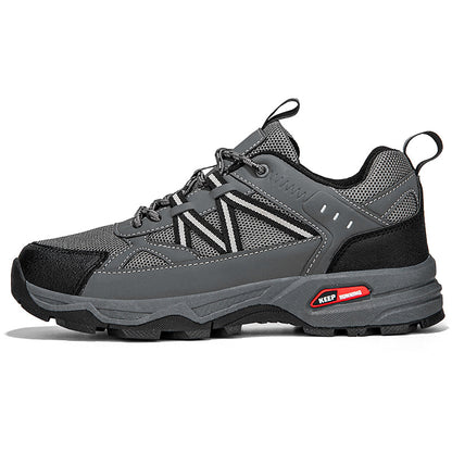 Men's Mesh Hiking Shoes - Lace-Up, Enhanced Support, Wide Toe Box with Arch Support