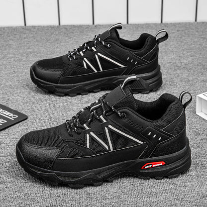 Men's Mesh Hiking Shoes - Lace-Up, Enhanced Support, Wide Toe Box with Arch Support
