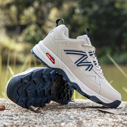 Men's Mesh Hiking Shoes - Lace-Up, Enhanced Support, Wide Toe Box with Arch Support