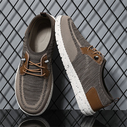 Men's Mesh Walking Shoes - Lace-Up, Breathable, Wide Toe Box with Arch Support