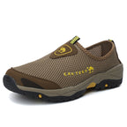 Men's Canvas Walking Shoes - Slip-On, Breathable, Wide Toe Box with Arch Support