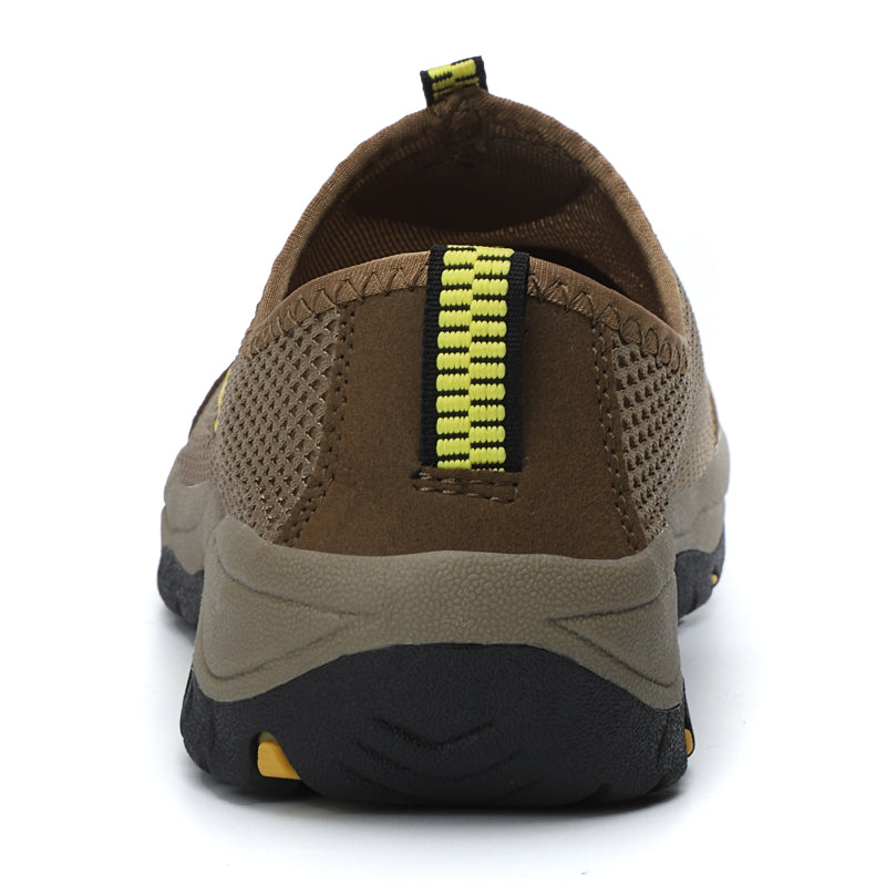 Men's Canvas Walking Shoes - Slip-On, Breathable, Wide Toe Box with Arch Support