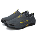 Men's Canvas Walking Shoes - Slip-On, Breathable, Wide Toe Box with Arch Support
