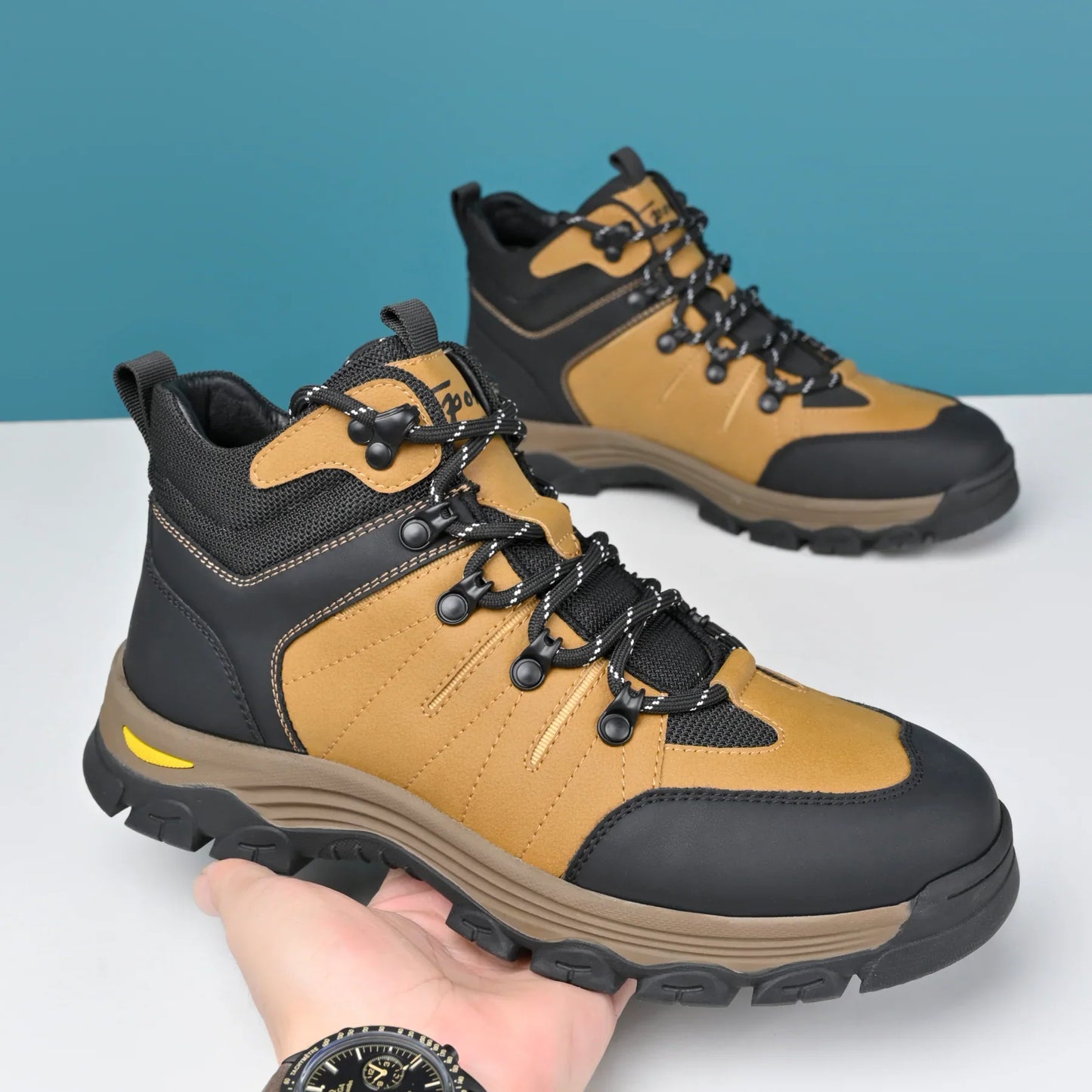 Men’s Composite Toe Orthotic Hiking Work Boots – Puncture-Resistant, Arch Support, Wide Toe Box, All-Day Stability