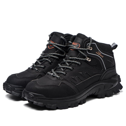 🔥Sale 70% OFF-Men's Genuine Leather Work Boots - Lace-Up, Waterproof, Wide Toe Box with Arch Support for Safety, Casual & Outdoor
