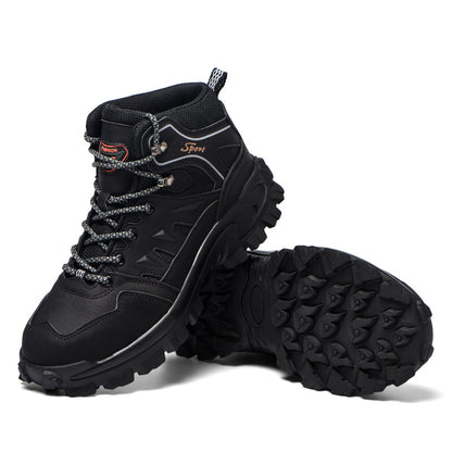 🔥Sale 70% OFF-Men's Genuine Leather Work Boots - Lace-Up, Waterproof, Wide Toe Box with Arch Support for Safety, Casual & Outdoor